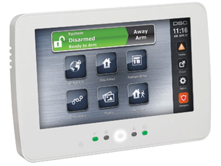 Wireless Full Message LCD PowerG 2-Way Wire-Free Keypad
